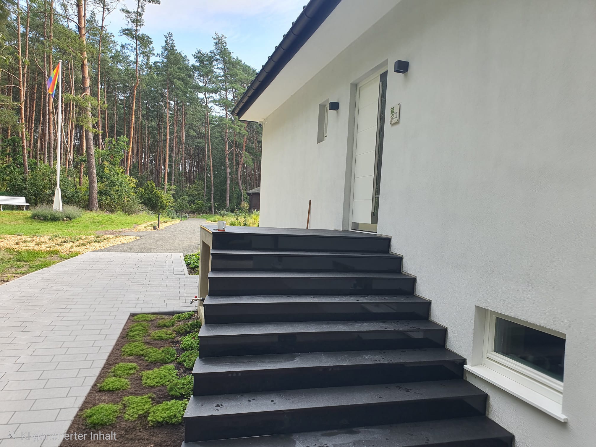 Fliesen auf Außentreppe